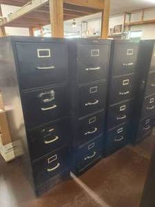 lot 54 image: Selection of 3 tall metal file cabinets