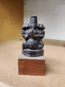 lot 69 image: Vintage handcrafted wood Hindu god statue