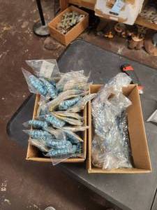 lot 303 image: Generous selection of glass beads for jewelry and craft making