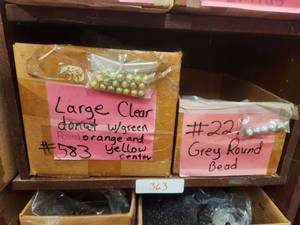 lot 363 image: Generous selection of glass beads for jewelry and craft making