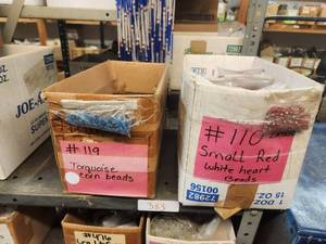 lot 383 image: Generous selection of glass beads for jewelry and craft making