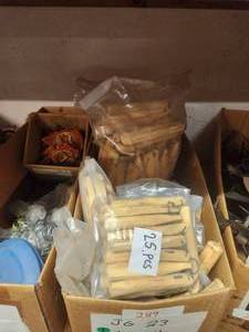 lot 289 image: Box of wood clappers for bells