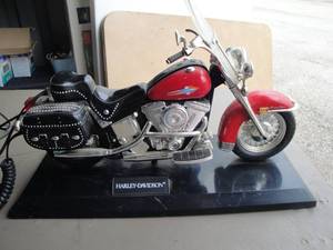 lot 9 image: Harley Davidson Telephone About 14 x 6 Base. With New Harley Tee Shirt Size 4-XL.