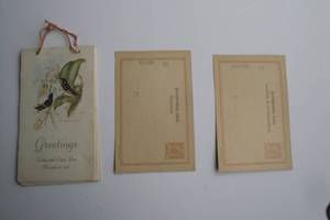 lot 25 image: Vintage- 1961 Hanging Mini Bird Calander- Greetings-Today And Every day through Out 1961 And 2-WW-2 German Post Cards
