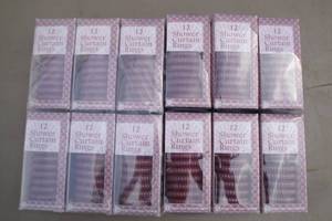 lot 69 image: Lot-12-Boxes Of Shower Curtain Rings, Plum Color