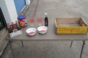 lot 113 image: Lot Of Soda Items Including Coco Cola, Pepsi, Dr.Pepper And Cherry Phosphate.