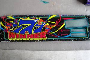 lot 225 image: Lot- 4-Pieces Of Slot Machine Glass, About 21 x 6