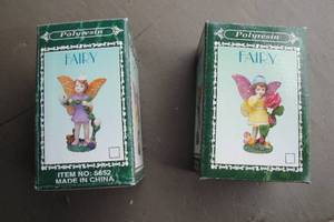 lot 236 image: Lot Of 2-Fairy Figurines, About 5-T, New In The Box