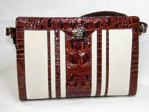 lot 280 image: Brahmin leather and canvas purse