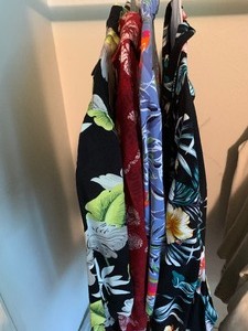 lot 60 image: Lightweight beach themedHawaiian type shirts