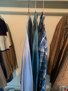 lot 64 image: Mens button casual dress shirts   See pics