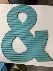 lot 82 image: Metal wall decor  the & symbol and sign    see pics