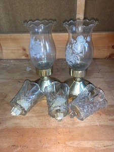 lot 114 image: Candle holders  vintage   see pics
