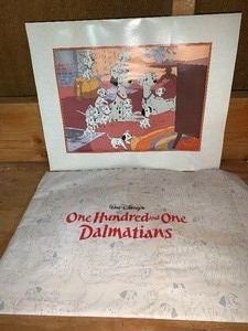lot 115 image: Disney stamped print 101 Dalmation   see pics