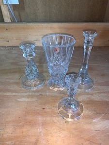 lot 120 image: assorted candle holders    see pics