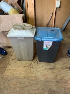 lot 130 image: 2 pet feed bins   see pics