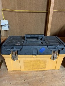 lot 144 image: plastic tool box  empty     see pics