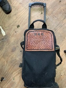 lot 148 image: Nice bowling ball bag with shoes  2 balls    1 ball is cracked    see pics