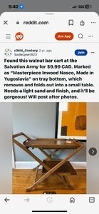 lot 154 image: Yugoslavia wooden cart    see pics