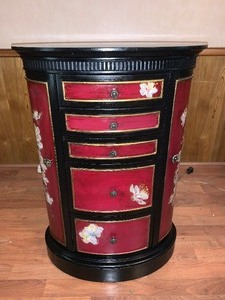 lot 3 image: Bombay Trading Co. - 1960s Large floor Jewelry cabinet