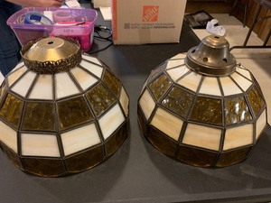 lot 13 image: Tiffany style lamp shades