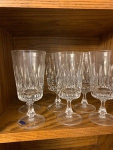 lot 73 image: Gorham handmade in German full leaded crystal large goblet set of 6