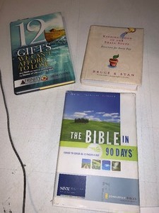 lot 92 image: 3 hardback faith based books