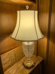 lot 188 image: Waterford crystal lamp with shade (working) in GREAT condition