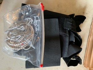 lot 314 image: Miscellaneous lot - back brace and bungy cord with clips