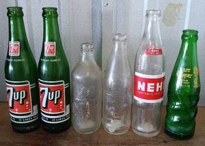 lot 10 image: Selection of Vintage Soda Pop Bottles Some are pretty rare