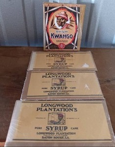 lot 11 image: Antique Unused Black Americana Syrup and Spirits Labels