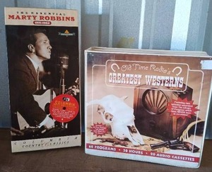 lot 15 image: The Essential Marty Robbins Music CD Set and Old Time Radios Greatest Westerns on 20 Audio Cassettes