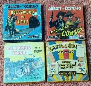 lot 67 image: Selection of 4 1940s 8mm Reel to Reel Films--Including Abbott & Costello, Woody Woodpecker and California Bound