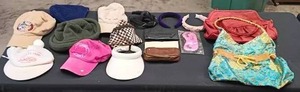 lot 94 image: Selection of Hats, Visors, Purses and Cases
