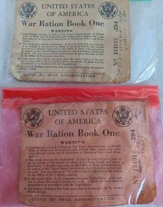 lot 121 image: 2 WW2 War Ration Books