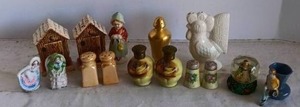 lot 125 image: Nice Selection of Vintage Salt & Pepper Shakers and Other Figurines--Mostly made in Japan