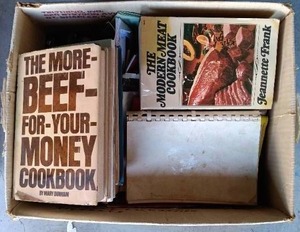 lot 106 image: Box Full of Cookbooks, Recipes and Magazines