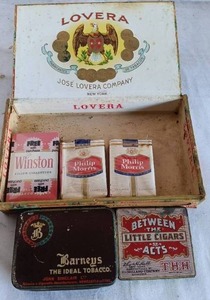 lot 111 image: Vintage Lot of Tobacco Products---Not for consumption, for collectors purposes only.