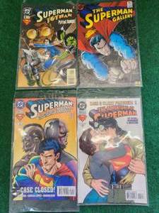 lot 25 image: Superman - selection of 4 DC comics - Superman Toyman #1, Superman Gallery #1, Superman #35, and Adventures of Superman - in plastic sleeves #27