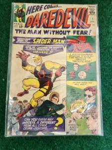 lot 60 image: Daredevil - Marvel Comic - 1964 Silver Age - Comic #1 for Daredevil - sleeved. Updated Pictures