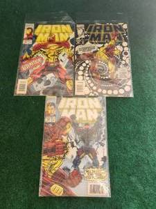 lot 74 image: Iron Man - selection of 3 Marvel comics - #306, #307, and #308