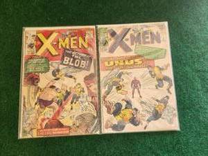 lot 95 image: X-Men - 1964 DC Comics - Silver Age - #7 & #8 - carded and in sleeves