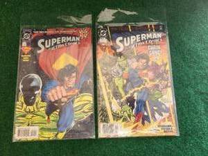 lot 98 image: Superman - selection of 2 DC comics - Superman in Action Comics #0 & #718 - in sleeves