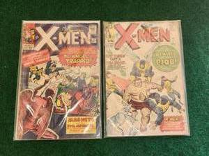 lot 123 image: X-Men - 1964 DC Comics - Silver Age - #3 & #5 - carded and in sleeves