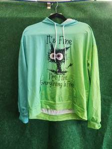lot 50 image: Im Fine-Im fine everything is fine hooded shirt