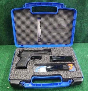 lot 1 image: Sig Sauer P229 SAS 9mm pistol, 3 clips, safety lock, hard case.  Must be 21 years old, pass background check, have valid drivers license - only person who is named bidder can pickup