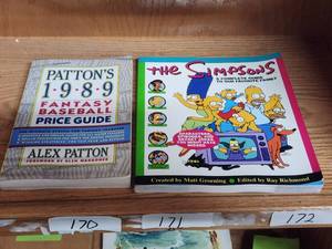 lot 172 image: 1989 Pattons fantasy baseball price guide & The Simpsons complete guide