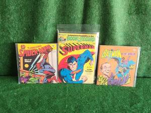 lot 27 image: Vintage Superhero records and comic - Superman, Spider-Man, and Batman