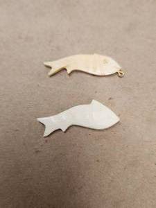 lot 1 image: Generous selection of Bone pendants and charms for jewelry and craft making
