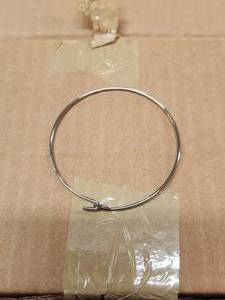 lot 435 image: Generous selection of silver circular bracelets for jewelry making